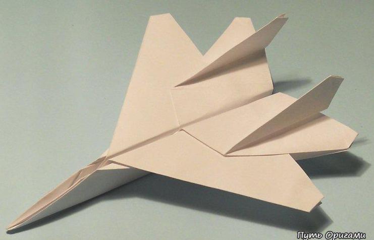 Поделки своими руками оригами. Самолет истребитель оригами Поделки на праздники