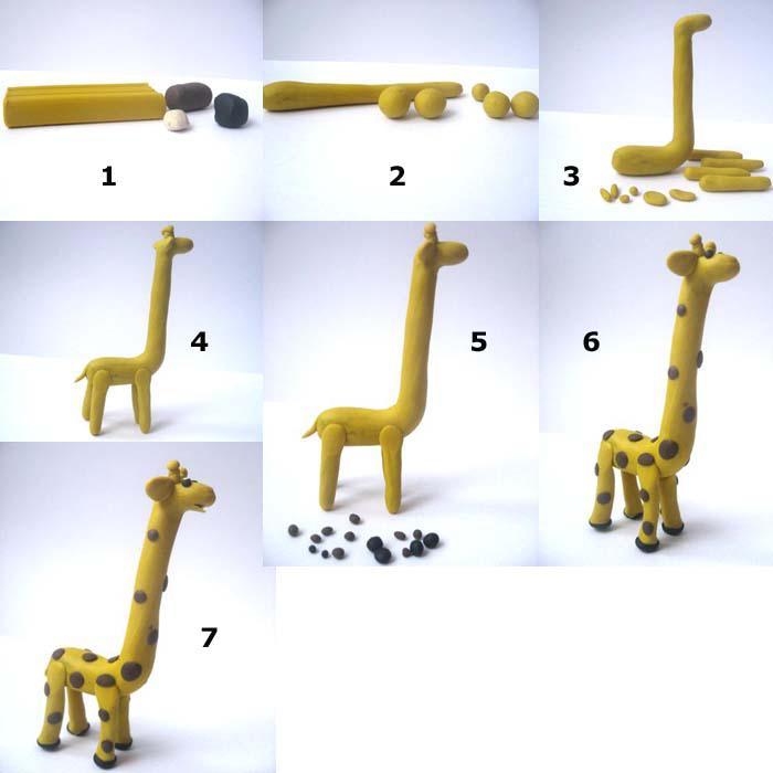 Поделки своими руками поделки из пластилина. Пошаговая инструкция как сделать жирафа из пластилина Поделки на праздники