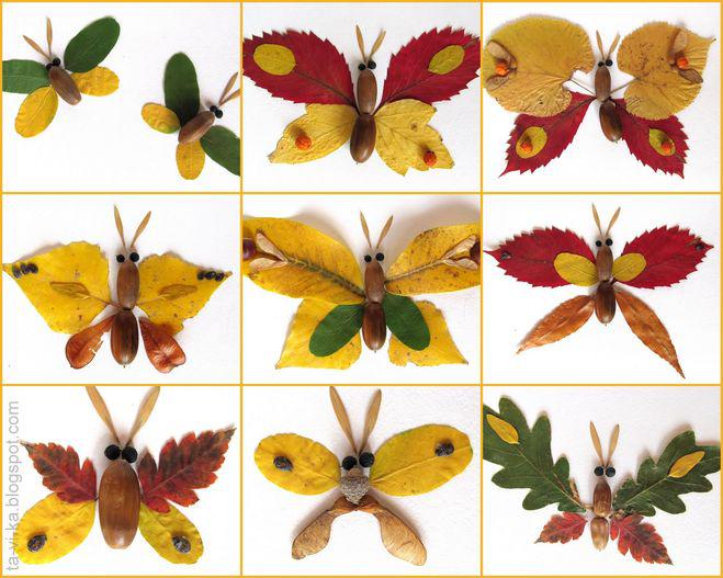 Поделки своими руками поделки для детского сада. Бабочки из осенних листьев Сайт поделок