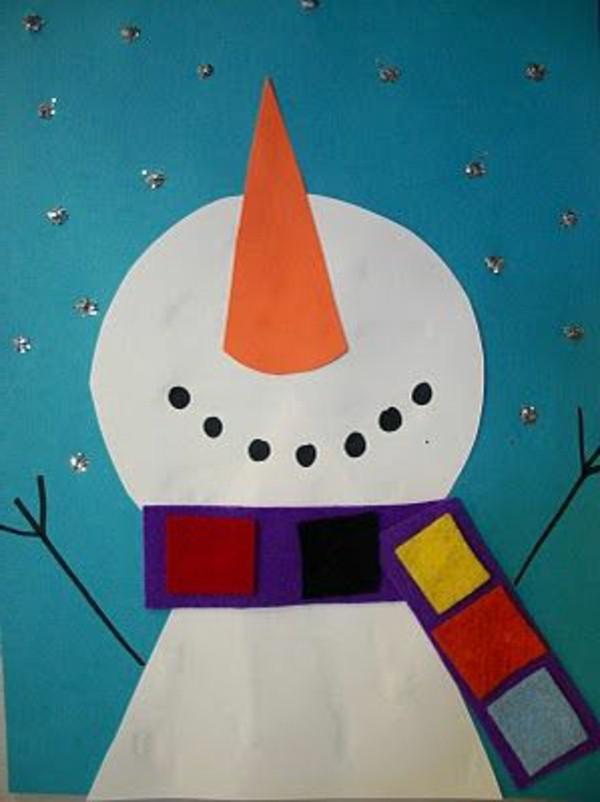 Поделки своими руками поделки для детского сада. Снеговик с шарфом из фетра Сайт поделок