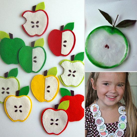 Поделки своими руками поделки для детского сада. Аппликации из ткани яблочки и ожерелье для ребенка Поделки на праздники
