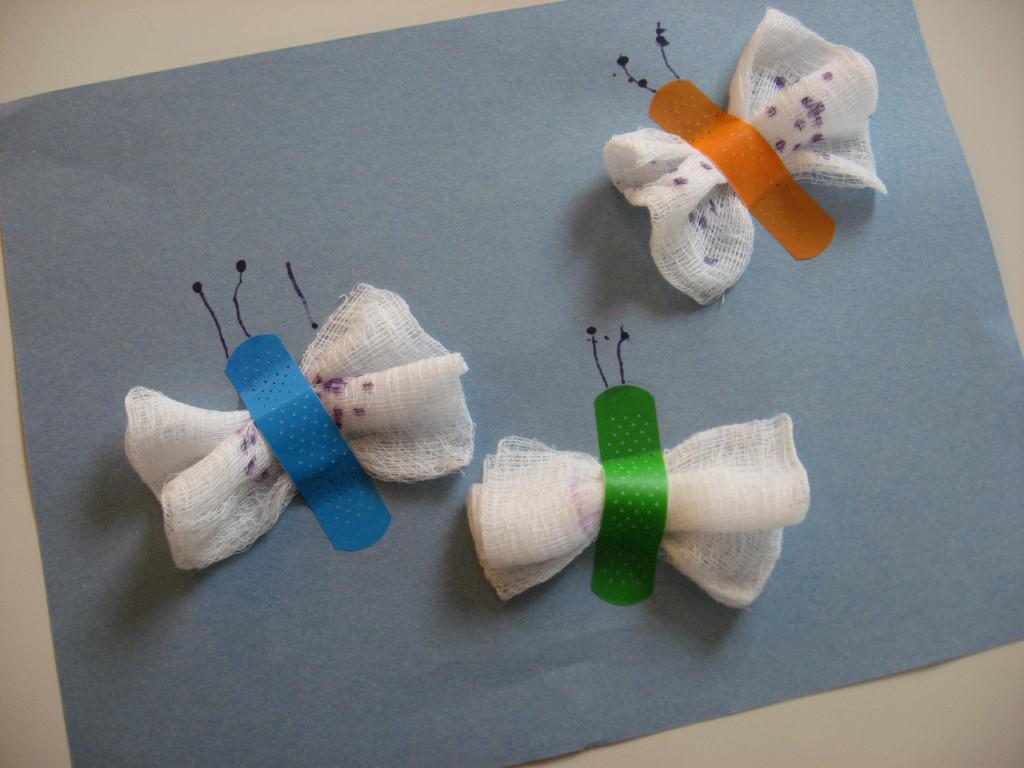 Поделки своими руками поделки для детского сада. Бабочки из марли и пластыря Поделки на праздники