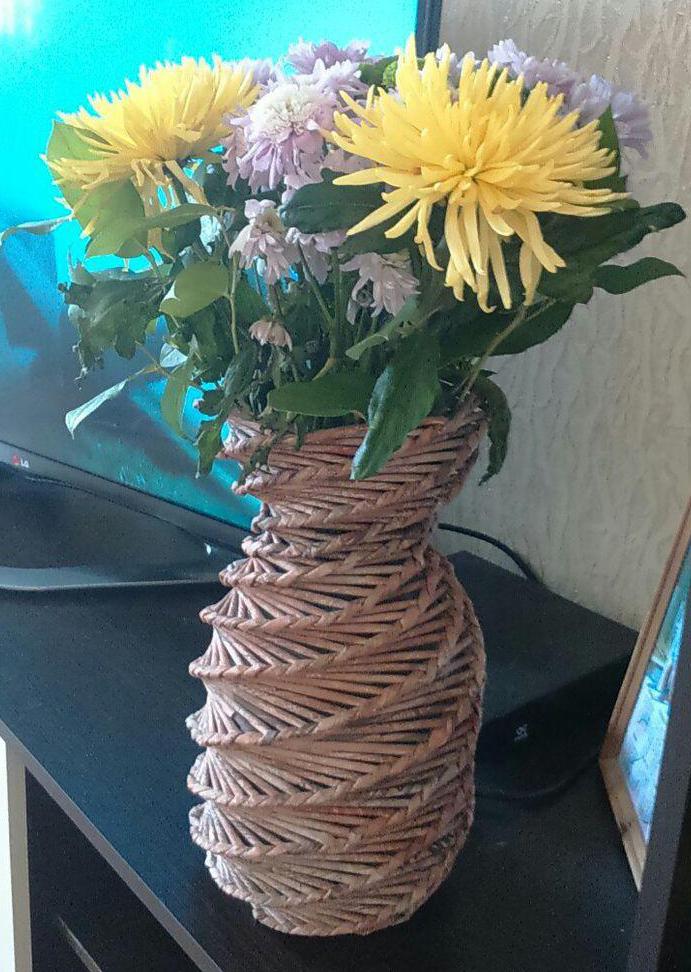 Плетеная корзина-ваза - цвет натуральный ротанг LZ14027 PC
