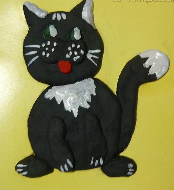 Поделки своими руками Из соленого теста. Черный кот из соленого теста Поделки на праздники