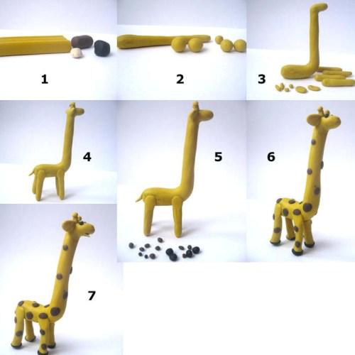 Поделки своими руками Пластилин. Как сделать жирафа из пластилина своими руками Поделки на праздники