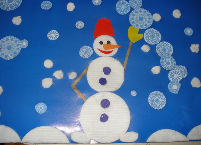 Поделки своими руками детский сад. Аппликация снеговик Поделки на праздники