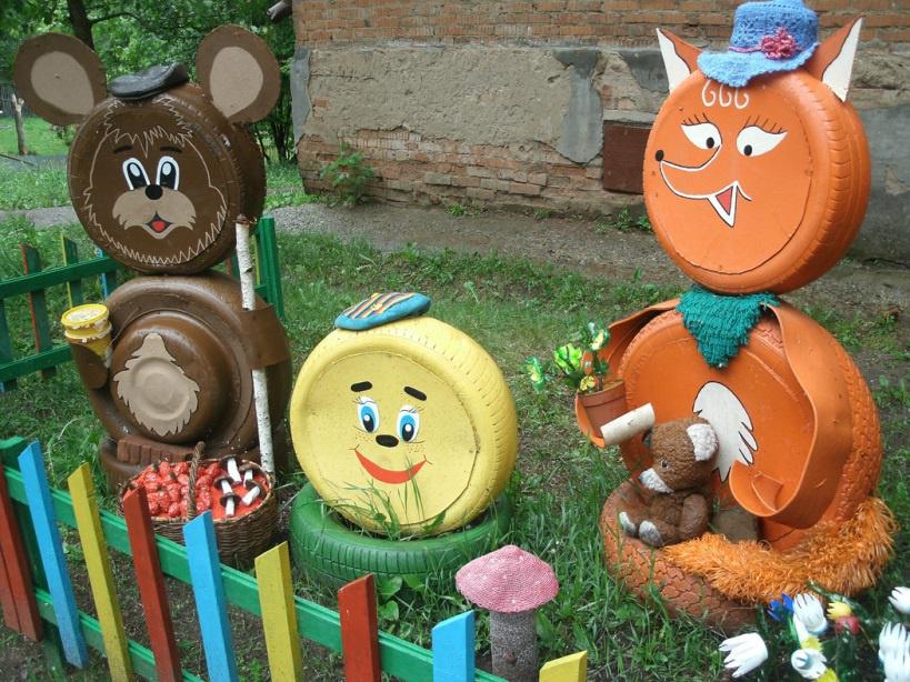 Заяц Поделки для детского сада Заяц и медведь с корзинкой из смешариков