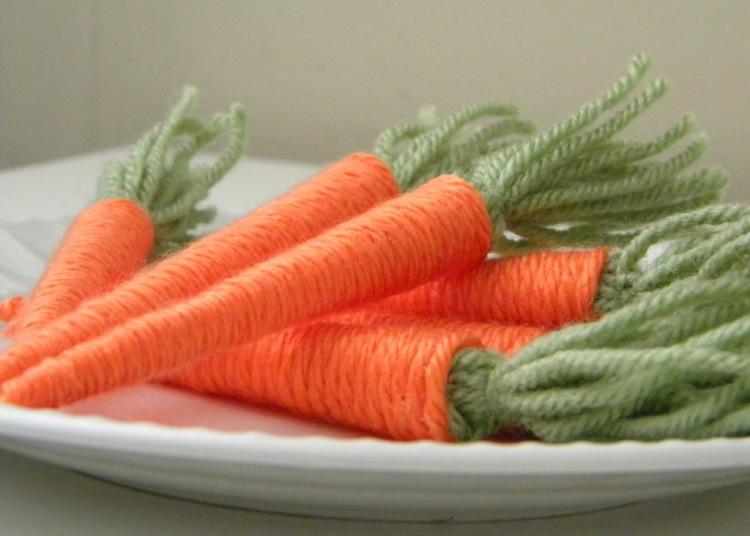 Поделки своими руками поделки. Морковки из ниток Поделки для детского сада