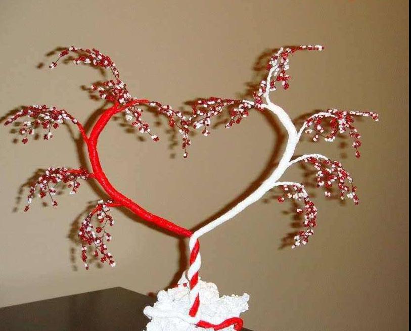 Поделки своими руками 14 февраля. Два дерева в форме сердце в подарок на день влюбленных Поделки на праздники