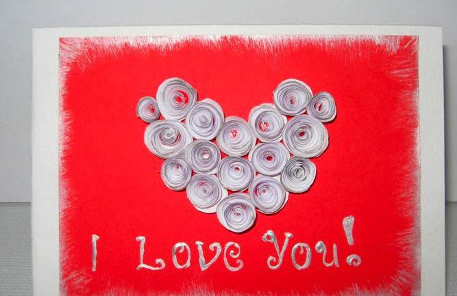 Поделки своими руками 14 февраля. Оригинальная открытка с бумажными розами на день влюбленных Поделки на праздники