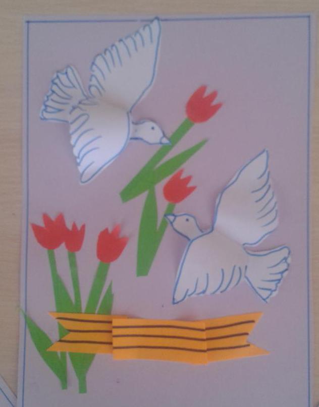 Поделки своими руками 9 мая день победы. Открытка с голубями и тюльпанами на день победы Поделки на праздники