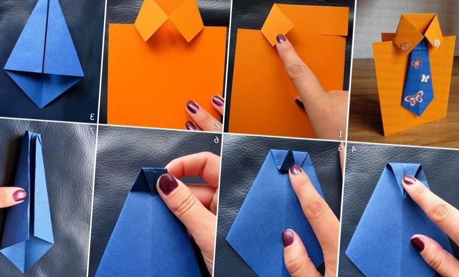 Оригами-рубашка с галстуком