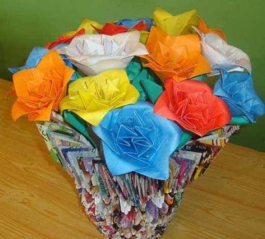 Поделки своими руками Наурыз. Цветы в букете оригами Поделки на праздники