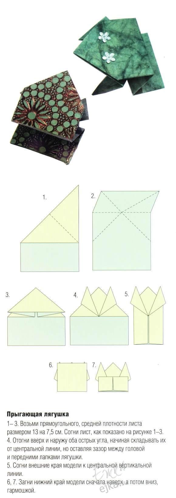 Как сделать прыгающую лягушку: урок по оригами от дочурки Софийки