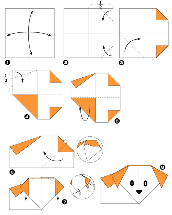 Поделки своими руками домашние животные. Собачка оригами Поделки для детского сада
