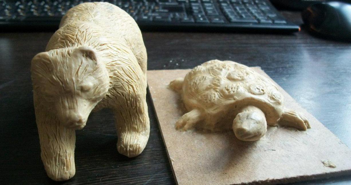 Поделки своими руками зоопарк. Медведь и черепаха их пластилина Поделки на праздники