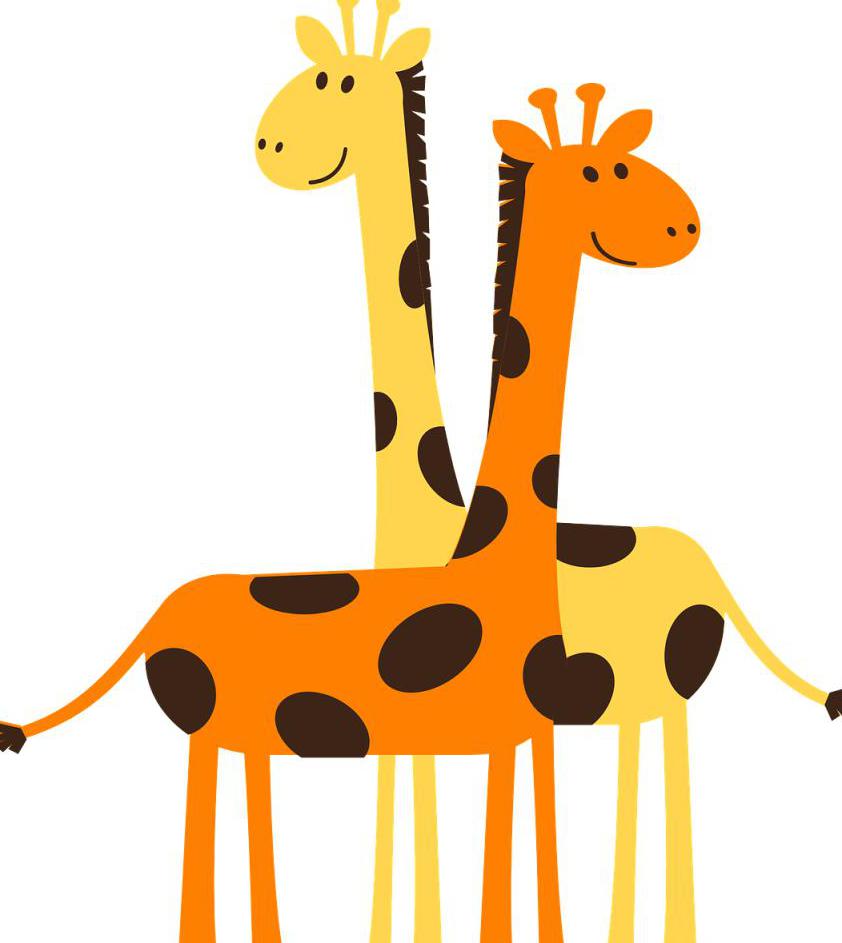 Поделка «Жираф» из цветного картона